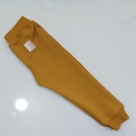 شلوار کودک کد 1-162 سایز ۵۵ خردلی #