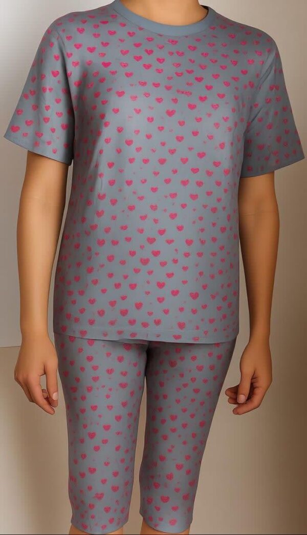 تاپشلوارک نخ پنبه بسته 6 تایی ست تیشرت شلوارک نخ پنبه کد 6-۱۸۵ سایز 42-44